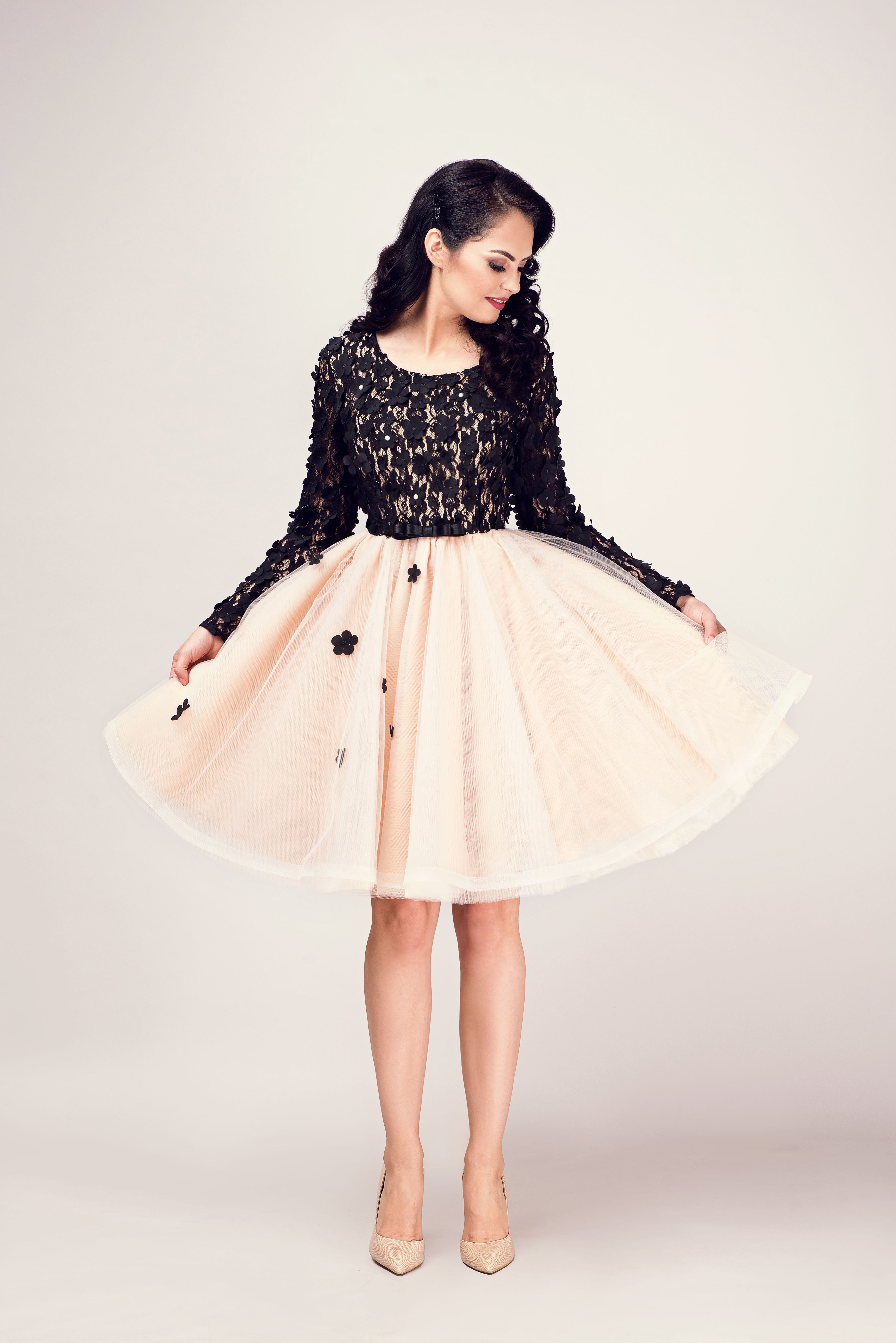 Crete nothing Sloppy Black Daisy Dress - Hira Design - Occassion Dresses