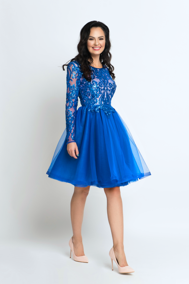 Electric Blue Dress - Outlet - Hira ...