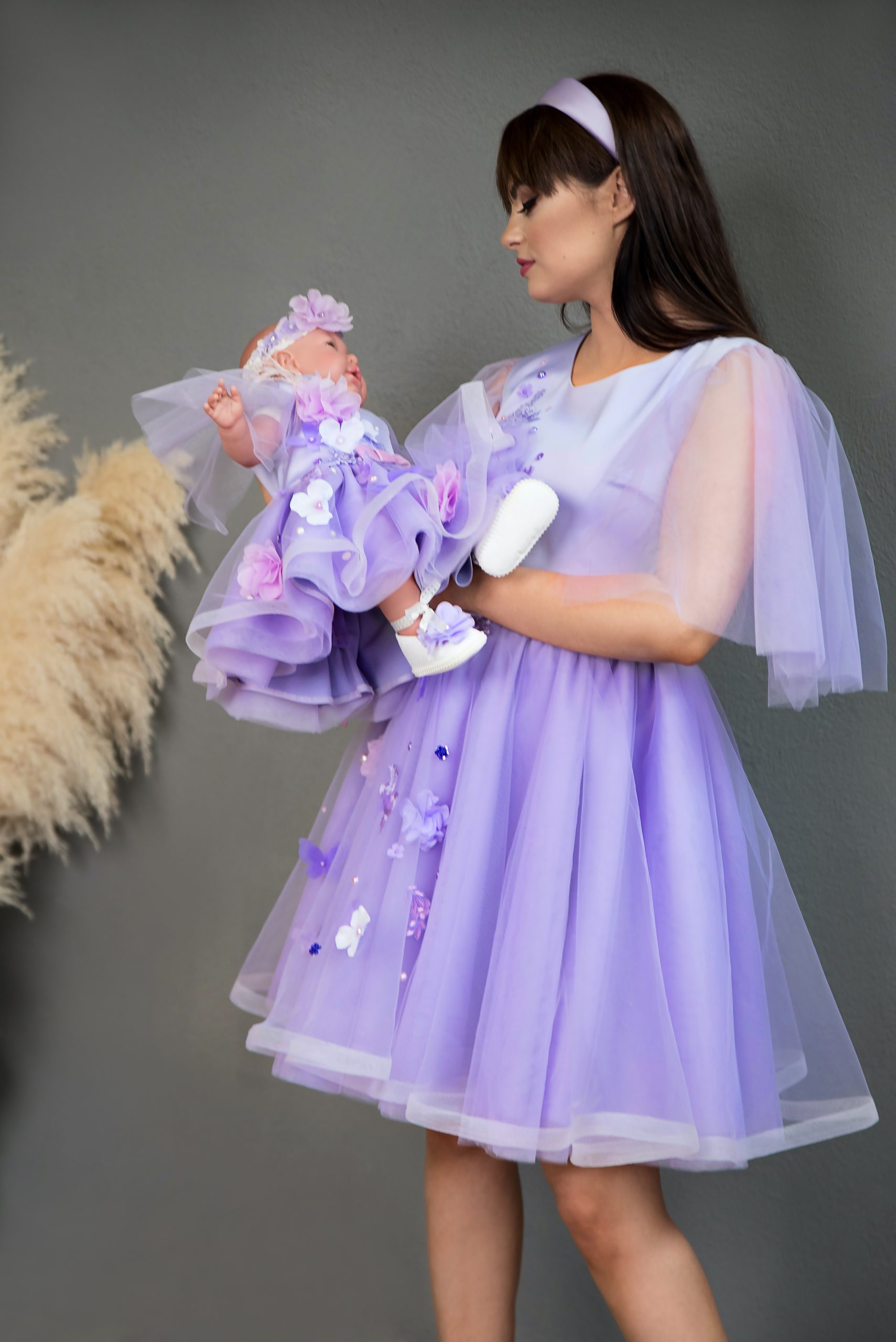 Spring/Autumn Mother Daughter Matching Dresses - Pink Top Floral Dress –  Pink & Blue Baby Shop