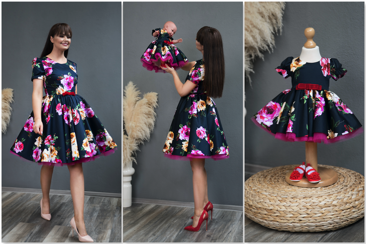 Navy Rose Custom Made Dresses